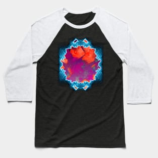 Electrifying Neon Glitch - Abstract Pop Art Baseball T-Shirt